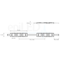 epiLED – LED modul Disco RGB – 0.72W – IP67 – 12V DC – RGB