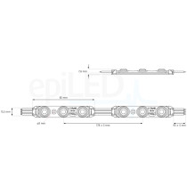 epiLED – LED modul Disco RGBW – 0.96W – IP67 – 12V DC – RGB