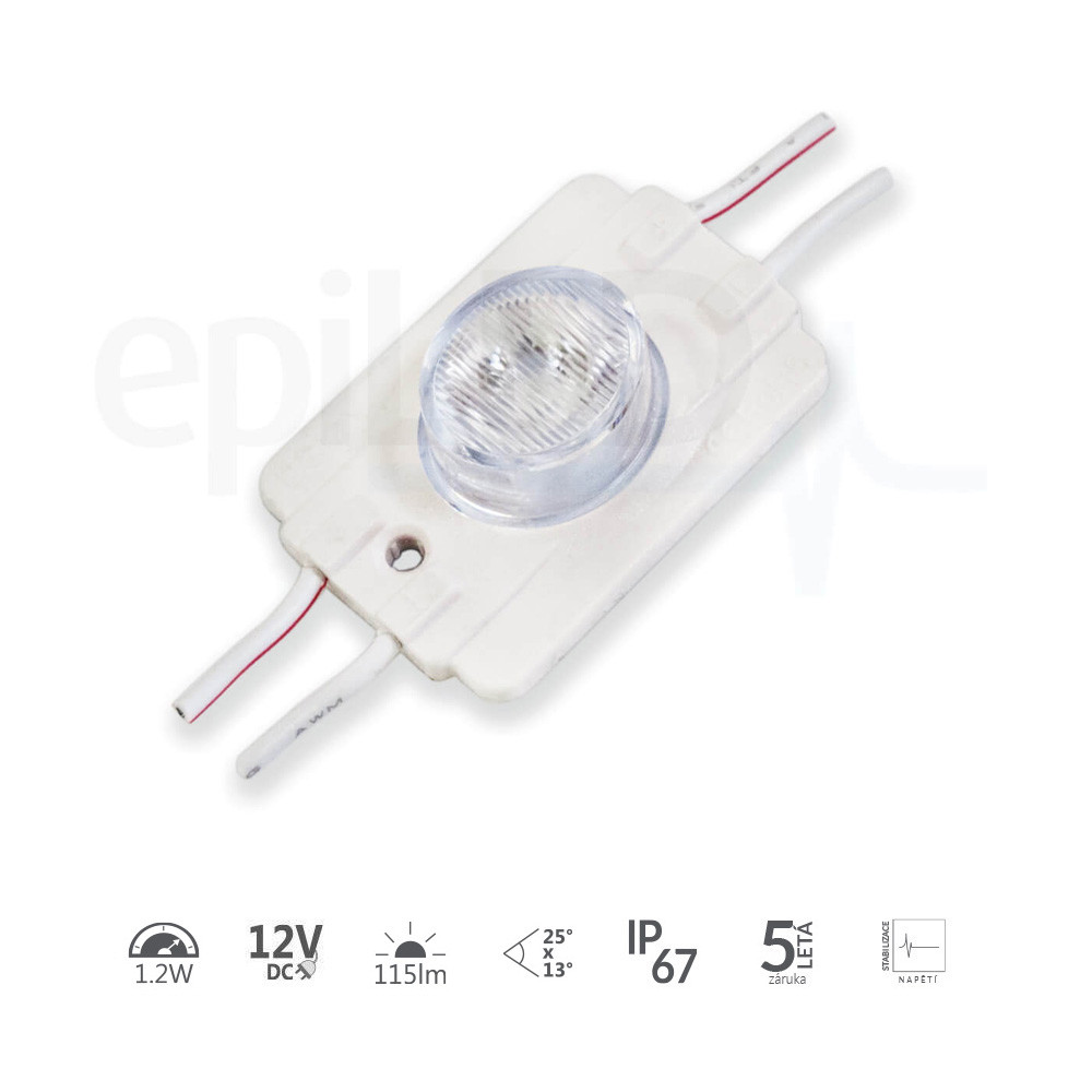 epiLED – LED modul Elypso 1.2 – 1.20W – IP67 – 12V DC – Denná biela (WH) / 6500°K