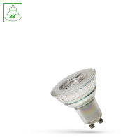 SPECTRUM - Stmievateľná ŽiarovkaGLASS - 5,5W - SMD - 475lm - 38° s optikou - 230V - Teplá biela / 3000°K - GU10