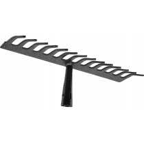 CROWNMAN Hrable na lístie a trávu, KOV, 38cm, 14 zubov
