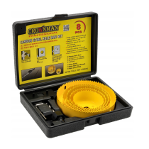 CROWNMAN Karbonizovaný dierovač na drevo s adaptérom Sada 8 ks + krabica