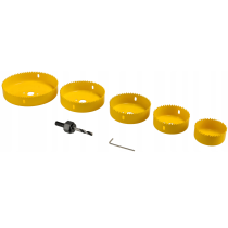 CROWNMAN Karbonizovaný dierovač na drevo s adaptérom Sada 8 ks + krabica