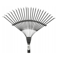 CROWNMAN KOVOVÉ vejárové hrable na lístie a trávu, 51 cm, 22 zubov