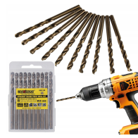 CROWNMAN Súprava 10 ks kobaltových vrtákov M35 HSS 5% - 5mm