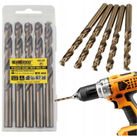 CROWNMAN Súprava 5 kobaltových vrtákov M35 HSS 5% - 10mm