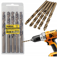 CROWNMAN Súprava 5 ks vrtákov M35 HSS 5% kobalt - 11mm