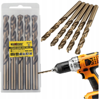 CROWNMAN Súprava 5 ks vrtákov M35 HSS 5% kobalt - 12mm