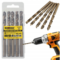 CROWNMAN Súprava 5 ks vrtákov M35 HSS 5% kobalt - 8mm