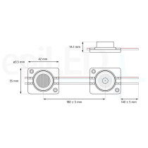 epiLED – LED modul Elypso 1.5 – 1.50W – IP67 – 12V DC – Denná biela (WH) / 6500°K