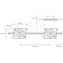 epiLED – LED modul Elypso 2.8 – 2.80W – IP67 – 12V DC – Teplá biela (WW) / 3000°K
