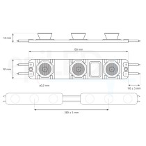 epiLED – LED modul Elypso 7.0 – 7.00W – IP67 – 12V DC – Denná biela (WH) / 6500°K