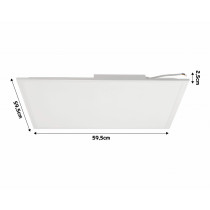 MILIO - LED panel BACKLIGHT zapustený - 40W - 120° - 230V - IP20 - 595x595x33MM - Neutrálna biela / 4000°K - Biely