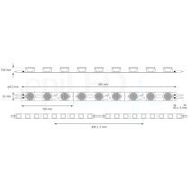 epiLED – LED modul do svetelnej reklamy Elypso Board 32 – 32W – IP20 – 24V DC – Denná biela (WH) / 6500°K