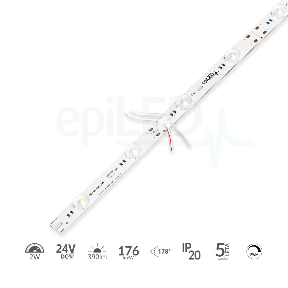 epiLED – LED modul pre svetelné panely - Planar Net 2.0 – 2.00W – IP20 – 24V DC – Denná biela (WH) / 6500°K