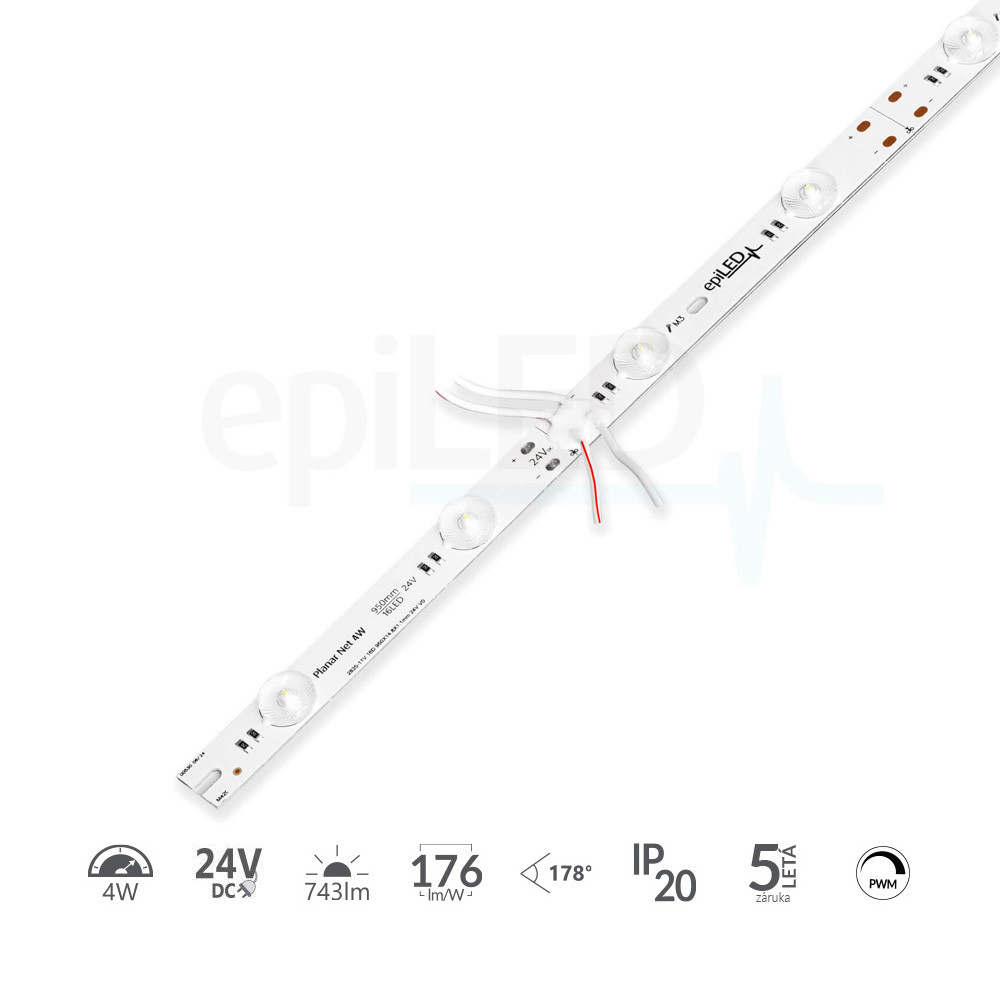 epiLED – LED modul pre svetelné panely - Planar Net 4.0 – 4.00W – IP20 – 24V DC – Denná biela (WH) / 6500°K
