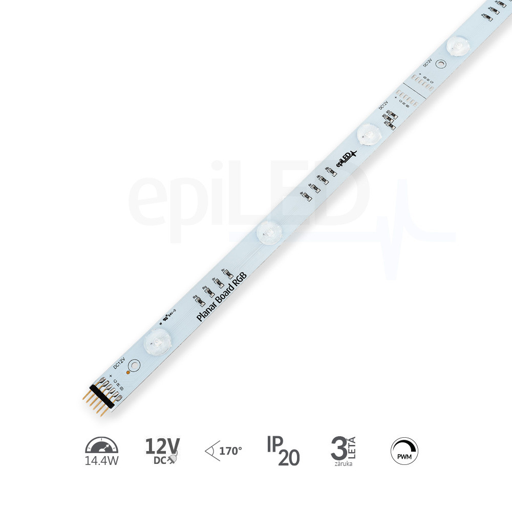 epiLED – LED modul pre svetelné panely - Planar Board RGB – 14,4W – IP20 – 12V DC – RGB