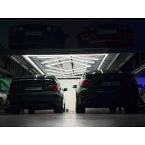 BERGE LED stropné svietidlo Hexagon IP44 - 210W - 110 lm/W - 243 x 485cm - studená biela