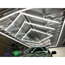 BERGE LED stropné svietidlo Hexagon IP44 - 210W - 110 lm/W - 243 x 485cm - studená biela