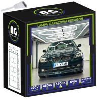 BERGE LED stropné svietidlo Hexagon IP44 - 450W - 110 lm/W - 243 x 411cm - studená biela