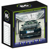 BERGE LED stropné svietidlo Hexagon IP44 - 750W - 110 lm/W - 290 x 505cm - studená biela