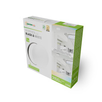 SPECTRUM LED - NYMPHEA RINGS 24W - plafónové svietidlo 115° IP54 Ø320x52mm 230V CCT - Biely + Čierny lem