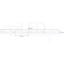 epiLED – 5m LED pásik EMPA-60 – 12W, 60xSMD, 10mm, IP20, 12V DC - Neutrálna biela (NW) / 4000°K