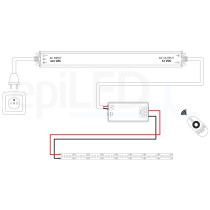 epiLED – 5m LED pásik EMPA-120 – 19.2W, 120xSMD, 10mm, IP20, 12V DC - Teplá biela (WW) / 3000°K