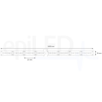 epiLED – 5m LED pásik EMPA-120 – 19.2W, 120xSMD, 10mm, IP20, 12V DC - Denná biela (WH) / 6500°K