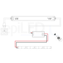 epiLED – 5m LED pásik SideStrip – 9.6W, 120xSMD, 8mm, IP20, 12V DC - Denná biela (WH) / 6500°K