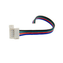 ECOLIGHT Konektor click - pre LED PÁSKY - RGB - 10mm - 4pin - s vodičom