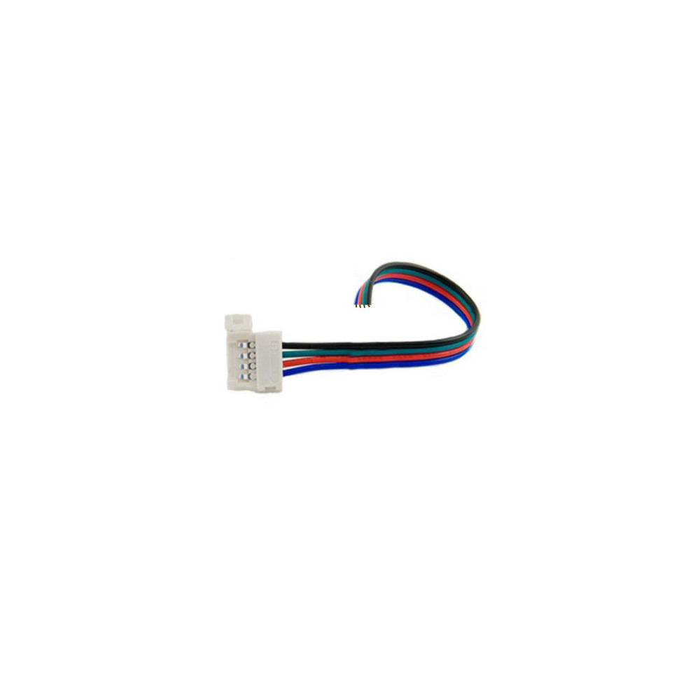 ECOLIGHT Konektor click - pre LED PÁSKY - RGB - 10mm - 4pin - s vodičom