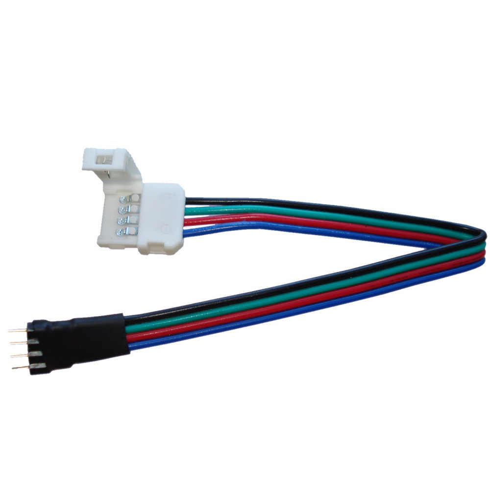 ECOLIGHT Konektor pre LED PÁSKY - RGB - 10mm - 4pin - PÁSOK / KONTROLER