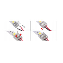 BERGE Rýchlokonektor pre COB LED pásik 8mm Double-sided Tape-Wire Screw