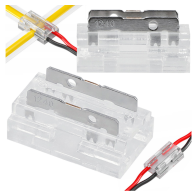 BERGE Univerzálny konektor pre COB SMD LED pásik 8mm, hranatý - zacvakávací