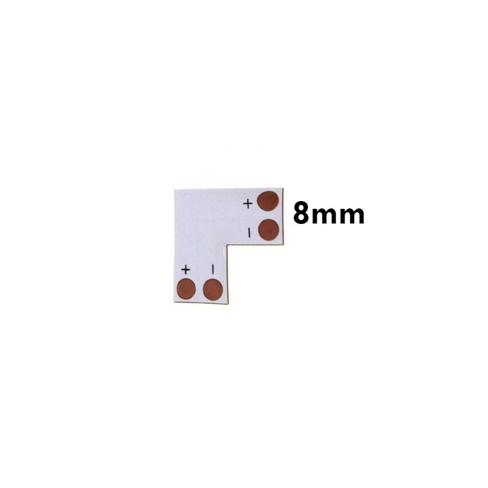 ECOLIGHT Rohová spojka pre LED pásky 3528 8mm