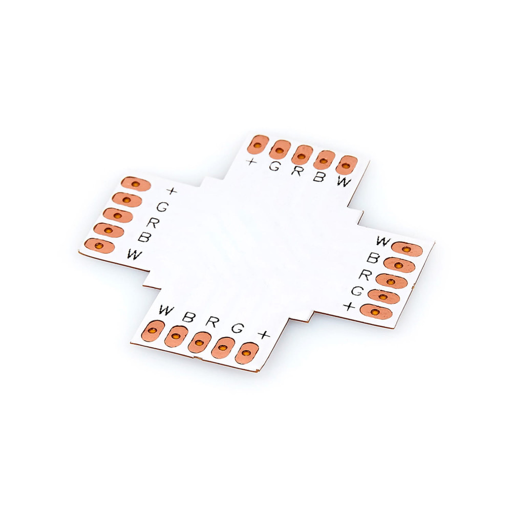 BERGE Spojka pre RGBW LED pásky - X - CN64 - 12mm - 5pin
