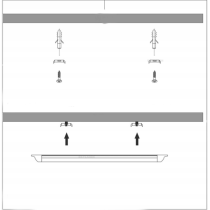 BERGE LED panel - 8W - 30cm - ČIERNA - studená biela