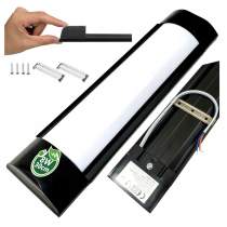BERGE LED panel čierny - 8W - 30cm - neutrálna biela