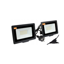 ecoPLANET 2x100W LED reflektor s káblom - studená farba