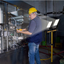 ecoPLANET 2x100W LED reflektor s káblom - studená farba