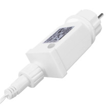 SPRINGOS - 500 LED (20m) svetelný záves CL0519 - ​​vnút./vonk. cencúľové svetielka viacfarebná so studeným bielym blikaním