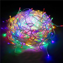 SPRINGOS - 500 LED (20m) girlandová svetelná reťaz, ​​vnút./vonk. cencúľové svetielka viacfarebná so studeným bielym blikaním