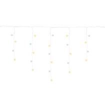 SPRINGOS - 500 LED (20m) vianočný svetelný záves CL0532 - ​​vnút./vonk. cencúľové svetielka teplá biela + studená biela