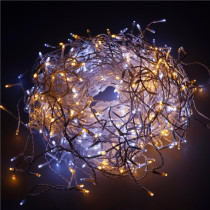 SPRINGOS - 500 LED (20m) vianočný svetelný záves CL0532 - ​​vnút./vonk. cencúľové svetielka teplá biela + studená biela