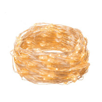 SPRINGOS - 20 LED (1,9m) vianočné nano LED svetielka z mikrodrôtov na 2xAA batérie - teplá biela