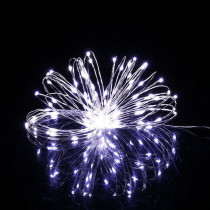 SPRINGOS - 20 LED (1,9m) vianočné nano LED svetielka z mikrodrôtov na 2xAA batérie - studená biela