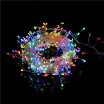 SPRINGOS - 100 LED (9,9m) vianočné nano LED svetielka z mikrodrôtov na 3xAA batérie - viacfarebné