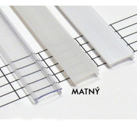 BERGE Matný difúzor KĽUK pre profily A, B, C, 1m