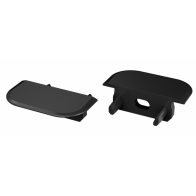 Krytka pre profil LED LUMINES Z - čierna s otvorom